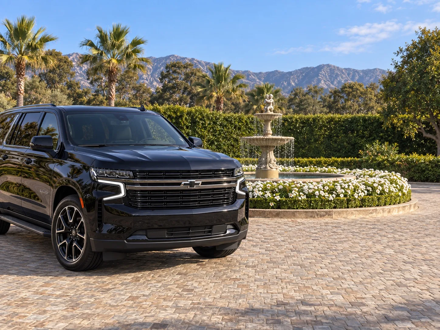 Chevrolet Suburban private chauffeur arrival